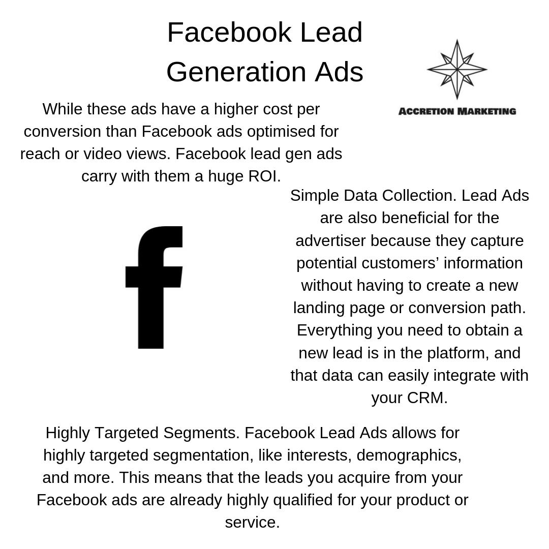 AccretionMktg's tweet photo. Obviously every business should be using Facebook. For Facebook advertising specifically, we believe that the Facebook lead generation ad is the zenith. #digitalmarketingagency #leadad #ROI https://t.co/RYfNuZgI5f