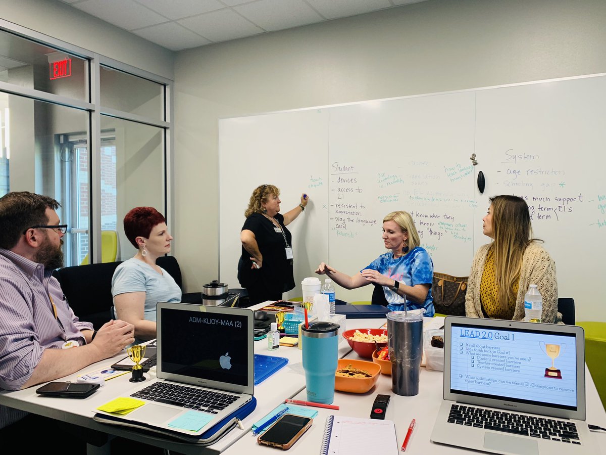 1HaleyMartinez's tweet image. ELLA teachers breaking down LEAD 2.0 Goal 1 and brainstorming how to break down barriers for newcomer ELs. 
#CMScolts @cmscolts
#elevateGMS @GrapevineMiddle 
#weareBRONCOS @HeritageBroncos 
#ctmswolves @CTMSWolfWay