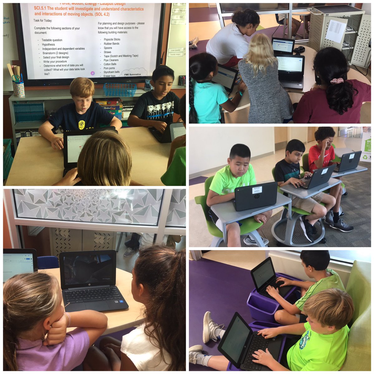 Students are in the planning stages of designing catapults  to investigate how force, motion, and mass are related.