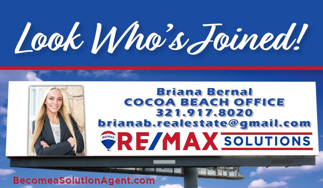 REMAXSolutions1's tweet photo. Please join us in welcoming the newest member of our REMAX Solutions #CocoaBeach Office, Briana Bernal Realtor! We are super excited for her to be a part of our #solutionsfamily! #remaxhustle #teamsolutions https://t.co/ARZSiMpZKl https://t.co/YRtyXiEWO1