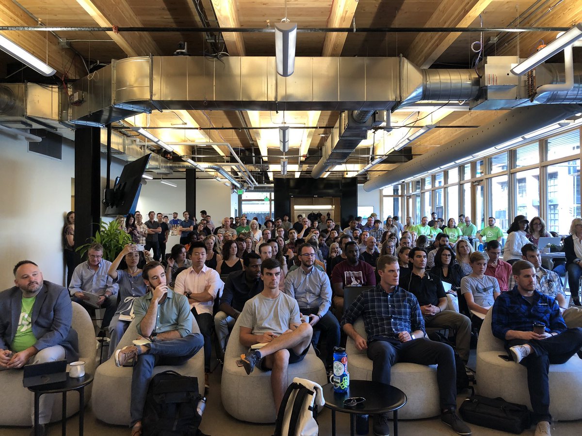Great vibe here @GoSpotCheck for @DENStartupWeek with <a href="/SamBHolloway/">Samantha Holloway</a> <a href="/emkintner/">emilie kintner</a> and <a href="/playerlync/">PlayerLync</a> #DENStartupWeek