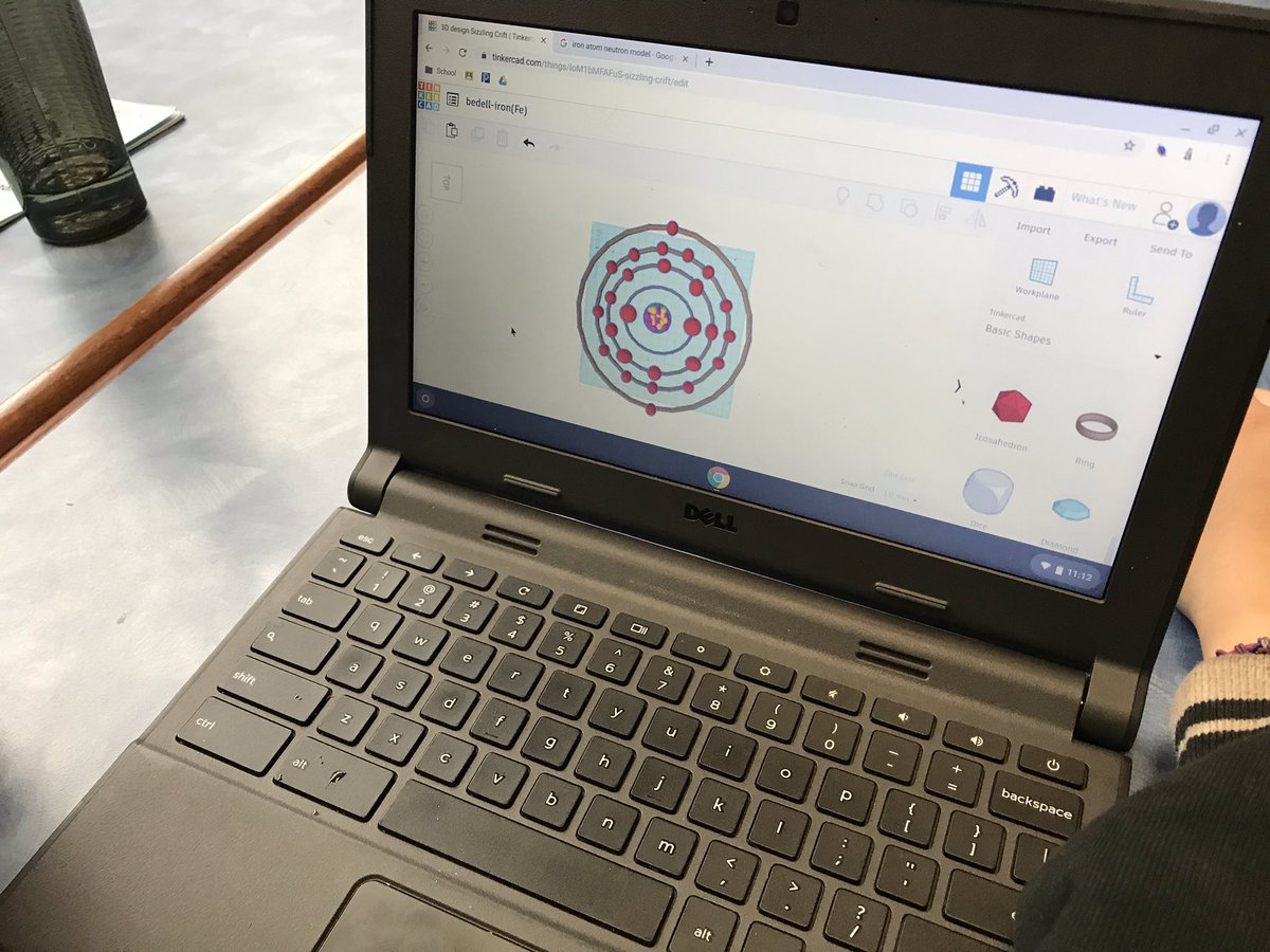 Building 3D models of atoms in @tinkercad! #science #OurGravelly