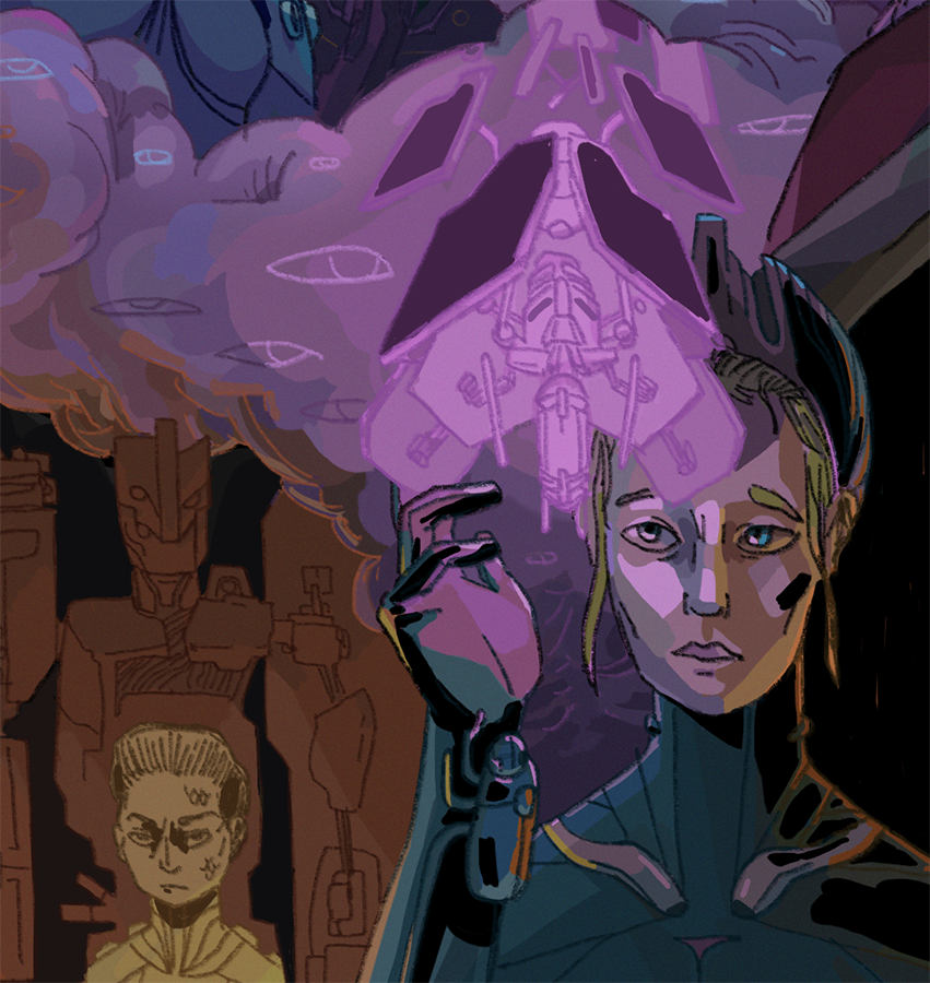 khongdraws's tweet photo. My piece for the @tm_zine! My piece based on @austin_walker 's monologue over @notquitereal 's "Everything Is Where It Needs To Be". Working on this was a dream, Twilight Mirage is so wonderful; thank you to the whole cast of @Friends_Table and to @garbagemonger for organizing! https://t.co/2MqlQwVYZ6