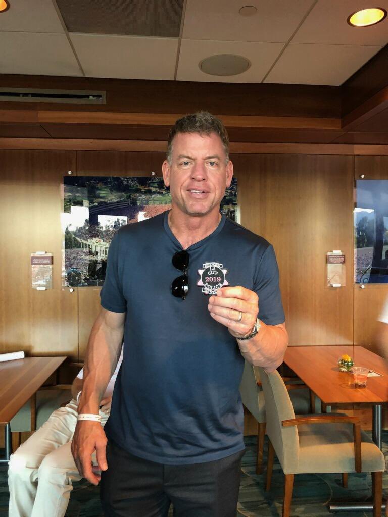 Football season is in full swing, and so is our fundraising efforts for the 2019 Pink Patch Project. Be a supporter like <a href="/TroyAikman/">Troy Aikman</a> and visit the <a href="/cityofhope/">City of Hope</a> online store bit.ly/2NNDJHy