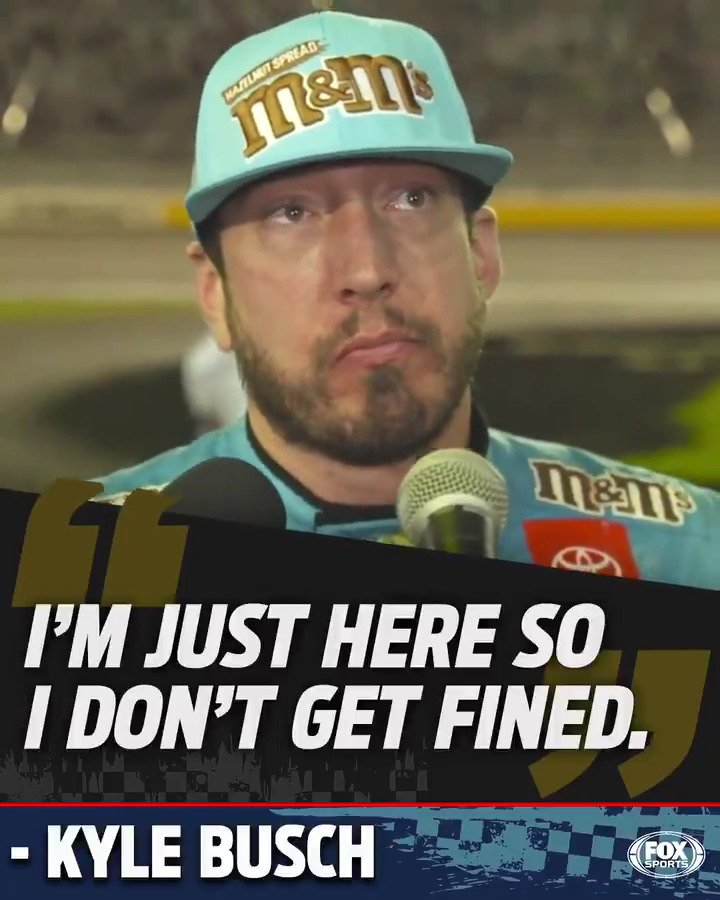 Fox Nascar Kyle Busch Channeled His Inner Moneylynch After A Frustrating Day At Las Vegas Nascar Racehub Will Have More At 6p Et On Fs1 T Co O00f1qqaut Twitter