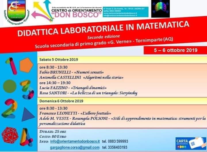 adelemariaveste's tweet photo. Didattica laboratoriale in matematica
Piano Lauree Scientifiche università degli studi dell'Aquila https://t.co/K1aJl6mqz8