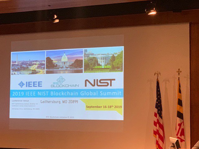 BlockchainIEEE's tweet photo. We've had a great morning at the IEEE Blockchain Global Summit. Share your photos and highlights with the hashtag #IEEEBlockchainAtNIST and we will retweet! https://t.co/Hy0FHfhMgY