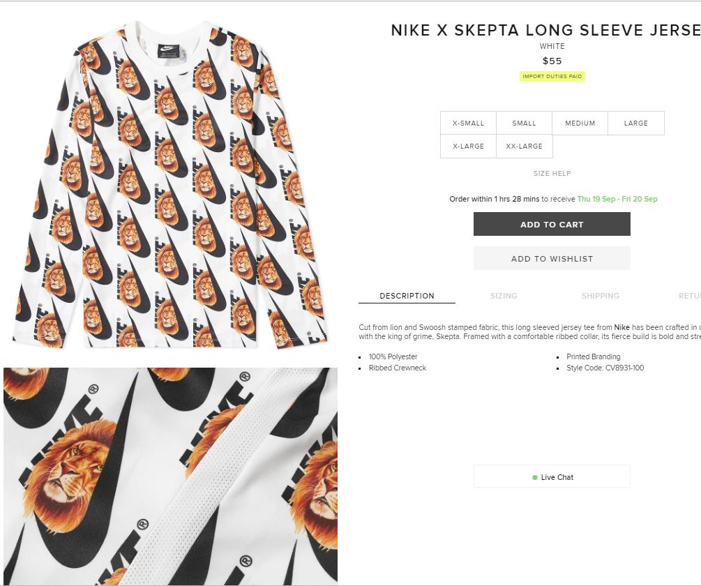 nike skepta long sleeve