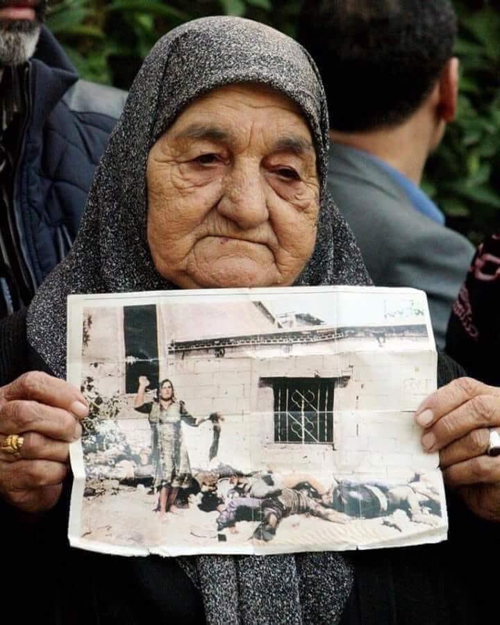 We remember Sabra & Shatilla Massacre committed on 16-18 September 1982. After the PLO agreed to leave the Palestinian Refugee Camps and go into exile again, over 3,500 Palestinians & Lebanese Shia civilians were massacred that weekend, under orders of War Criminal Ariel Sharon.