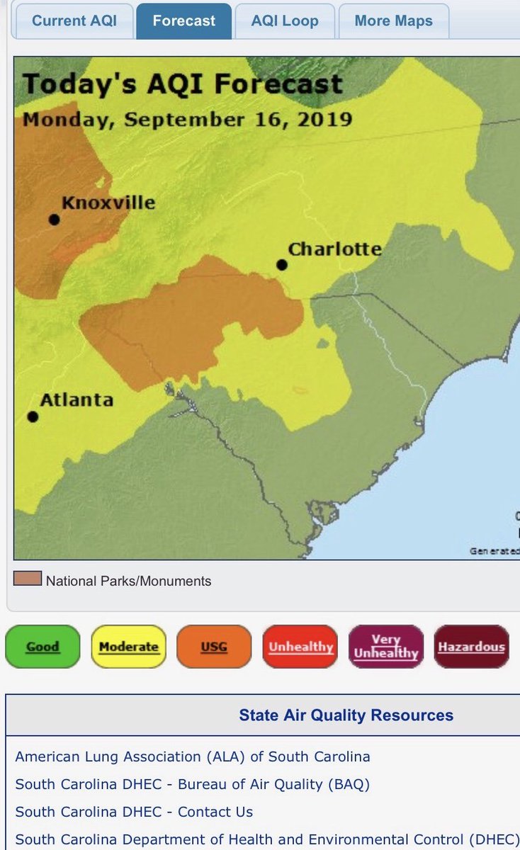 Unhealthy Air Quality AGAIN Today! More Trees = Healthier Air Quality conta.cc/30mhU3d