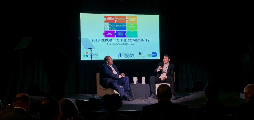 marceloclaure's tweet photo. There is an incredible amount of innovation happening right here in @CityofMiami and I’m so excited to be a part of it. Chatting with @MichaelAFinney at the @beaconcouncil #OCOG event today was a great reminder of how amazing this city is. https://t.co/yDglQLtPgH