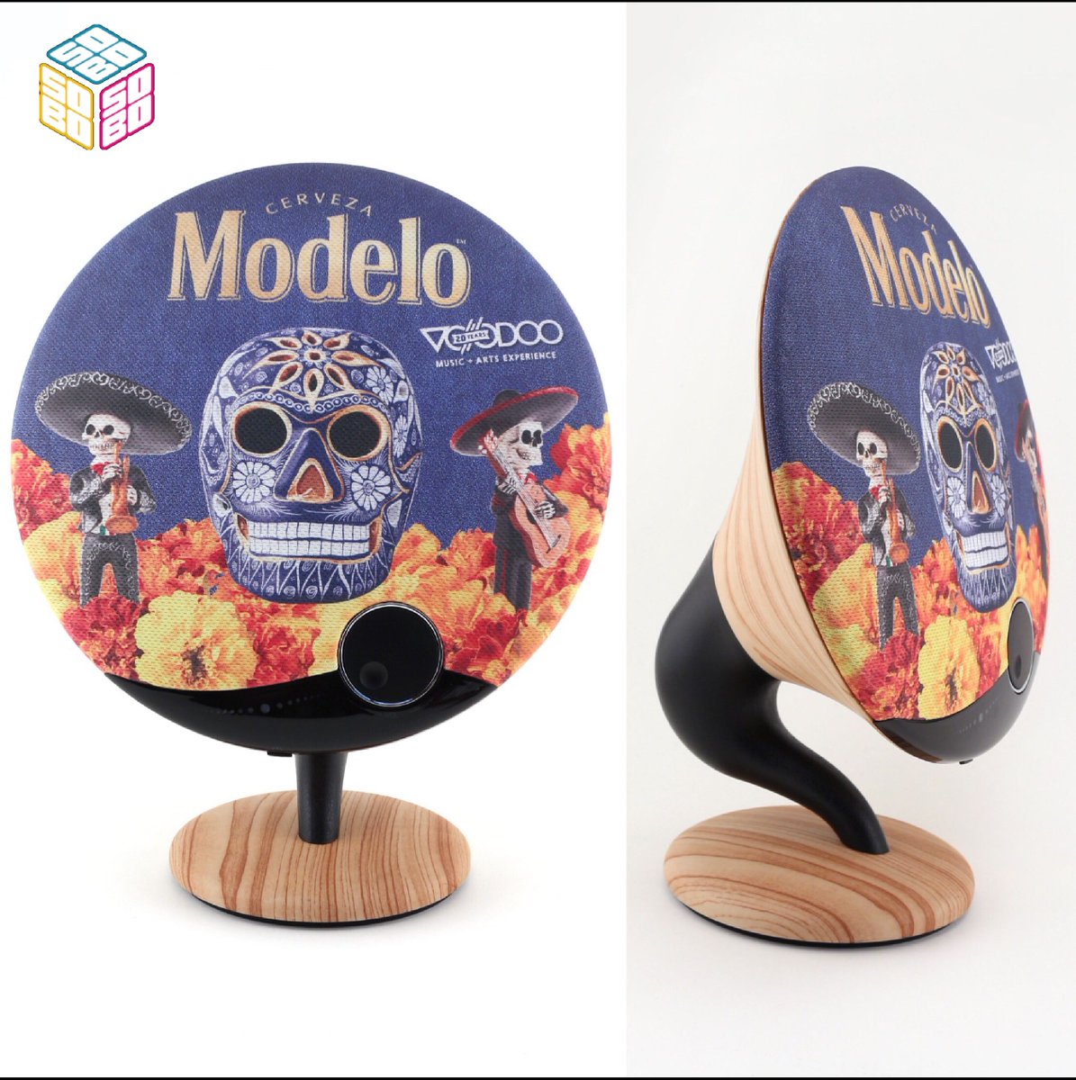 soboconcepts's tweet photo. Match your SWAG to your event. This retro speaker for Modelo was the perfect customization for their sponsorship of Voodoo Fest.
.
.
.
#voodoofest #modelo #bluetoothspeaker #SWAGwithStyle #customspeakers https://t.co/LQan1Cim4x
