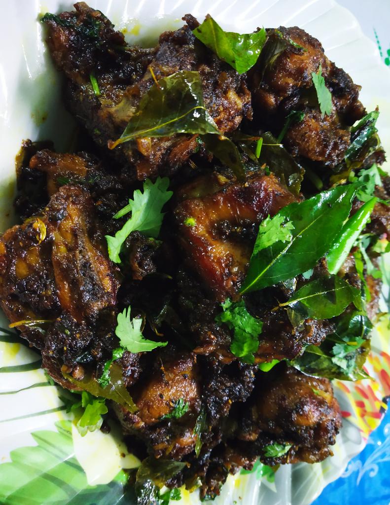 111. Curry Leaves, Black Pepper Chicken!! At Home.   #MyPreparation