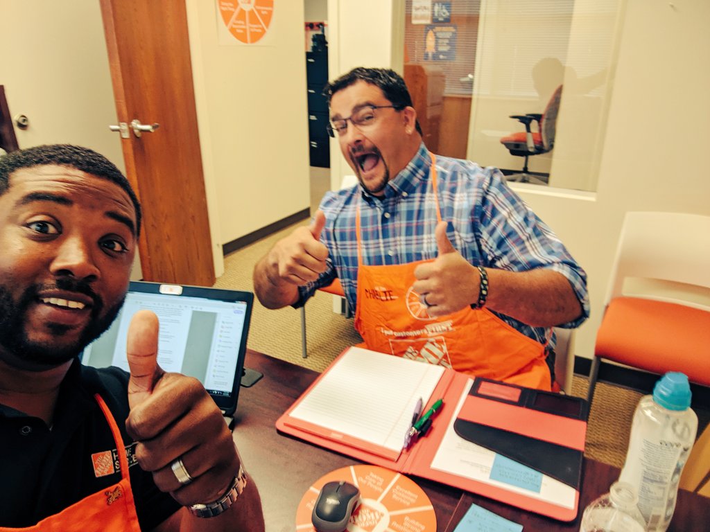 Kicking off Day 1 the RIGHT way for our new Denver South MLG, Charlie Conforti! Yep, he's going to fit in juuuuuust right.

@DerekTHD @thd_jeffclark @TienNgu95693256 <a href="/DanielShumacHDE/">Daniel Shumac</a> <a href="/Matt_ParkerHDE/">Matt Parker</a> <a href="/gwaltershdi/">Greg Walters Denver West HDI Sales Manager</a> <a href="/scottwhiteHD/">Scott White</a> <a href="/deanosettle/">Dean Settle</a> <a href="/Installitforme/">Matt Keck</a> <a href="/TamaraHDI/">Tamara Eidschun</a> <a href="/philpot_jeff/">Jeff  Philpot</a>