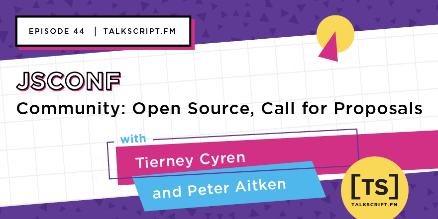 TalkScript's tweet image. The first episode in our 6-part series from @JSConfUS 2019 is now available! #TalkScript podcasters @pottedmeat, @nicknisi and @sammenza chat with conference presenters @bitandbang and @jiggy_pete around the theme of #community. #JavaScript #OpenSource bit.ly/2V0yJji