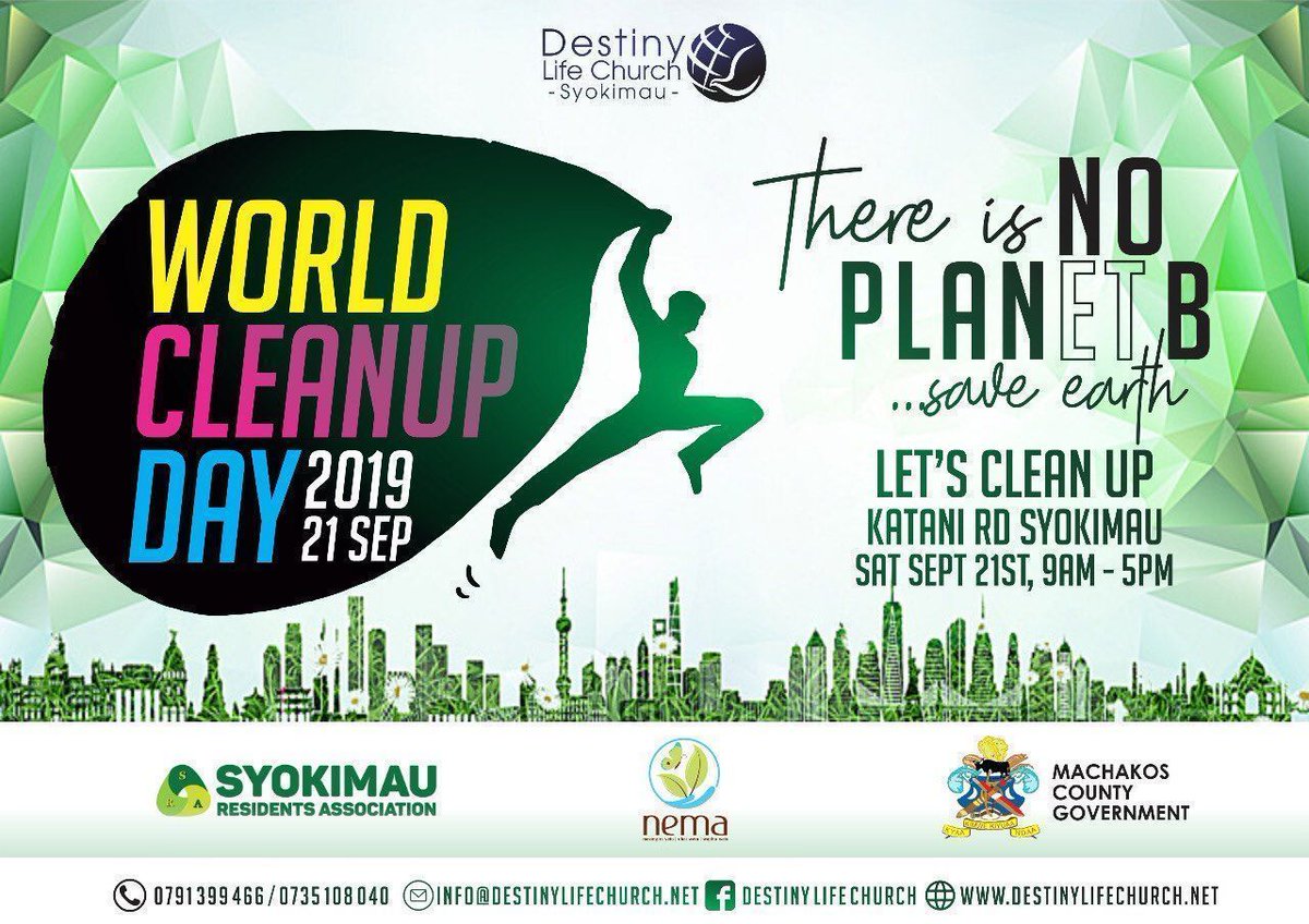 Syokimau Residents (@sra_syokimau) on Twitter photo There is no planet B, save the Earth.
#WorldCleanupDay
<a href="/Gospod_komandi/">Gospod Komandi</a> <a href="/DotMusya/">Dorothy M Musya</a> <a href="/DrAlfredMutua/">Dr. Alfred N. Mutua</a> <a href="/KariukijMaina/">joseph kariuki</a> @Sidy_Nduta <a href="/GatewayMallKE/">Gateway Mall Kenya</a> <a href="/ksimba10/">Katie Simba</a> <a href="/CarolMuhoro/">Ciru Mwangi</a> There is no planet B, save the Earth.
#WorldCleanupDay
<a href="/Gospod_komandi/">Gospod Komandi</a> <a href="/DotMusya/">Dorothy M Musya</a> <a href="/DrAlfredMutua/">Dr. Alfred N. Mutua</a> <a href="/KariukijMaina/">joseph kariuki</a> @Sidy_Nduta <a href="/GatewayMallKE/">Gateway Mall Kenya</a> <a href="/ksimba10/">Katie Simba</a> <a href="/CarolMuhoro/">Ciru Mwangi</a>