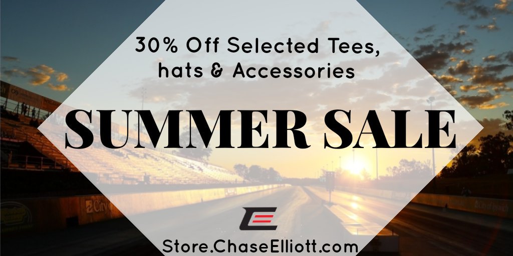 CElliottStore's tweet photo. It's the last day of our #SummerSale go grab yourself a deal! ➡️ https://t.co/A7OL37DRyy

#ChaseElliott | #di9 | #CElliottStore https://t.co/w48pycuWdp
