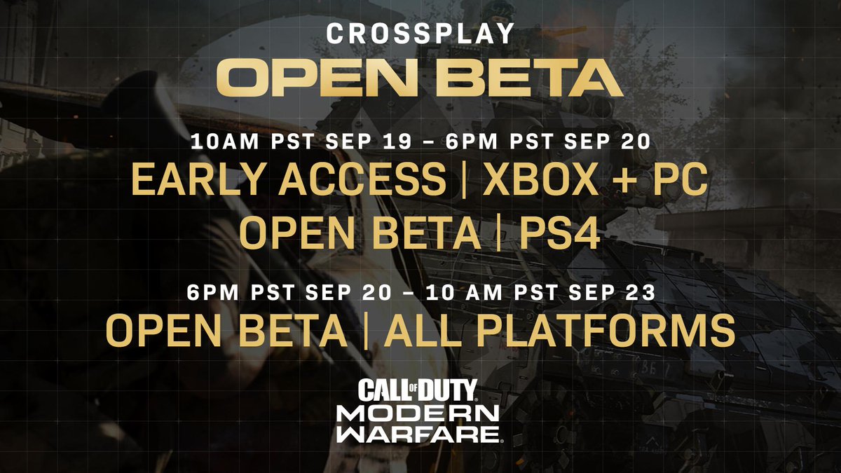 charlieINTEL's tweet image. The Call of Duty: Modern Warfare Beta Weekend 2 begins tomorrow at 10AM PT. 

ICYMI: Here's how Crossplay works in #ModernWarfare: charlieintel.com/how-cross-play…