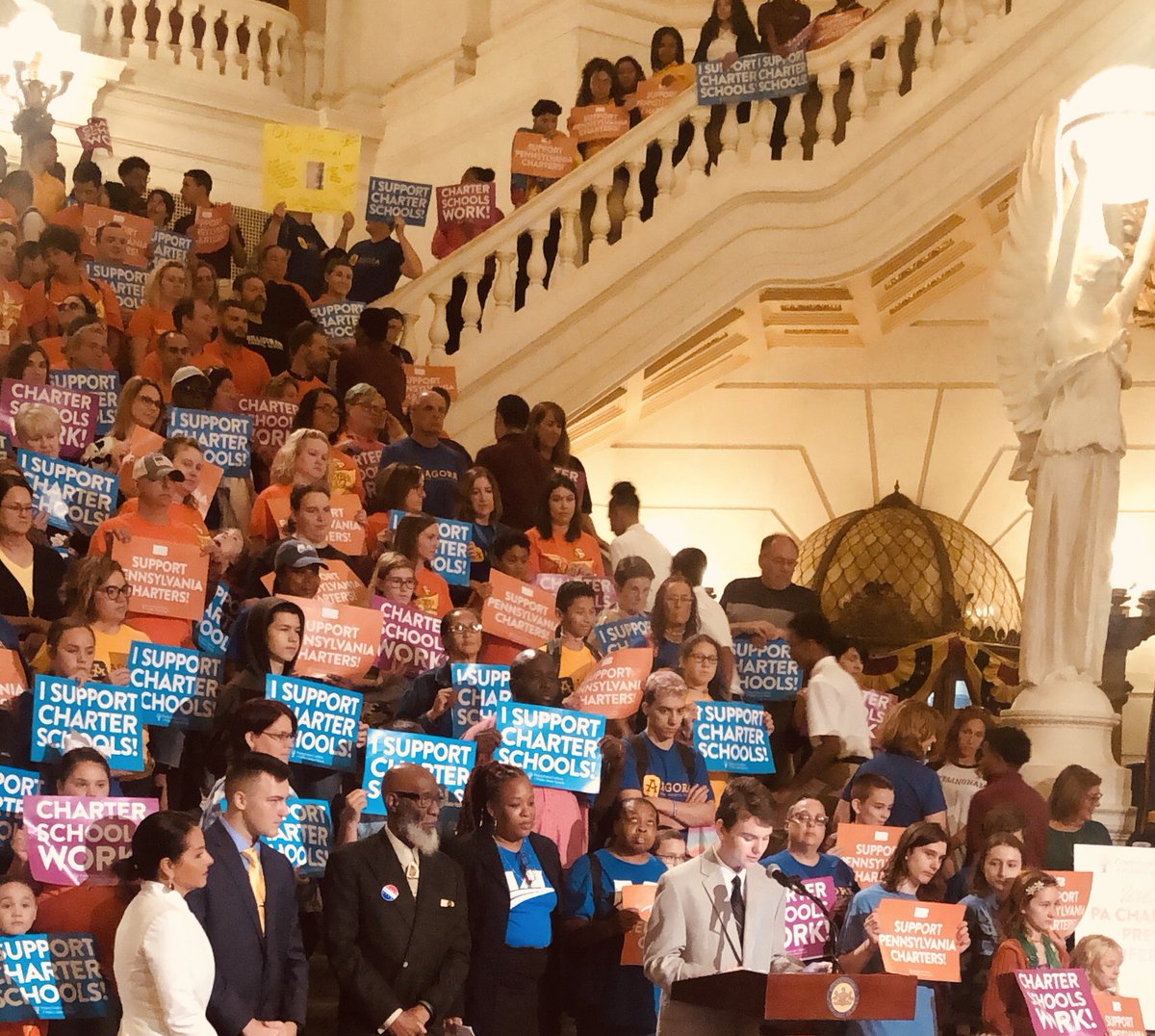 KDBeem's tweet image. Great turnout for #pacharters rally today.  All public schools need to be accountable.