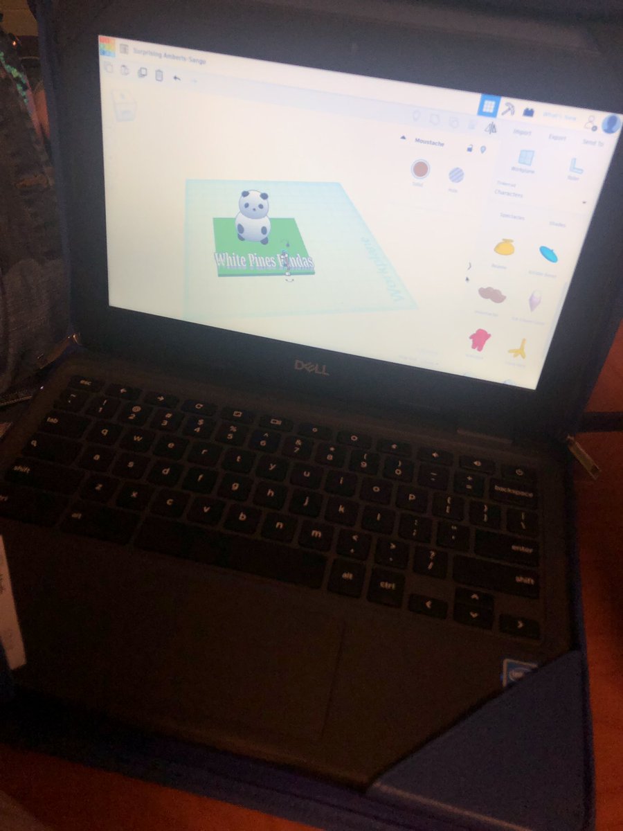 mrharsay's tweet photo. Designing @ghapswhitepines mascots on @tinkercad for @Polar3D #3dprinting contest #ghstem thoughts on White Pines Pandas? 🐼🐼🐼🐼 https://t.co/vZUKo56UUb