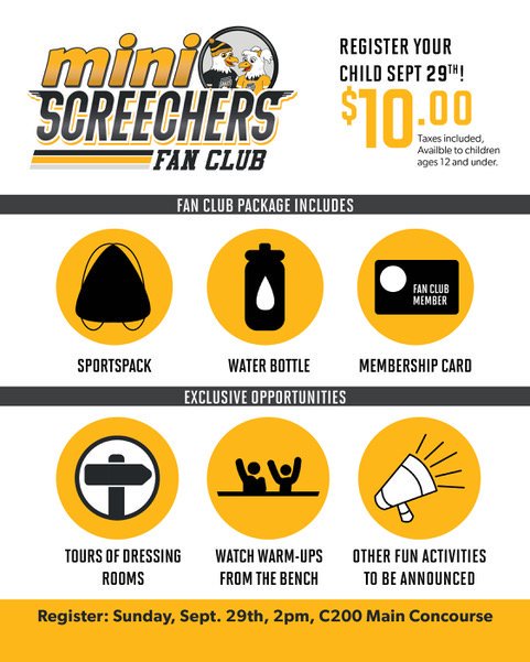 We are so excited to announce the launch of our brand new fan club, called Mini Screechers! 🦅⚡️💥⁣ ⁣ The Mini Screechers Fan Club is available to children 12 and under. A seasonal membership to the club is $10! ⁣ For more information, visit⁣ capebretoneagles.com/mini-screecher….