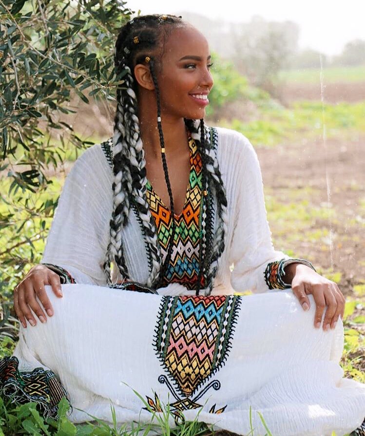 Ethiopian Jewish woman in traditional dress