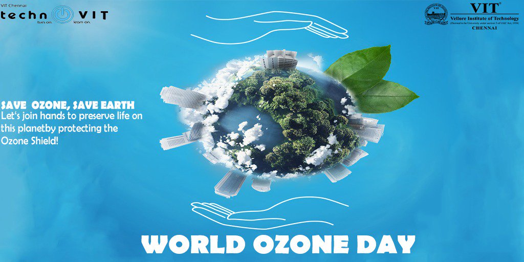 technovit's tweet photo. Let's all join our hands together on this World Ozone Day to raise awareness about the hazards faced by our ozone layer. Let's strive to prevent ozone from becoming a no-zone. 
#technoVIT19 #TurnOnLearnOn https://t.co/ZVPoPiBTvd