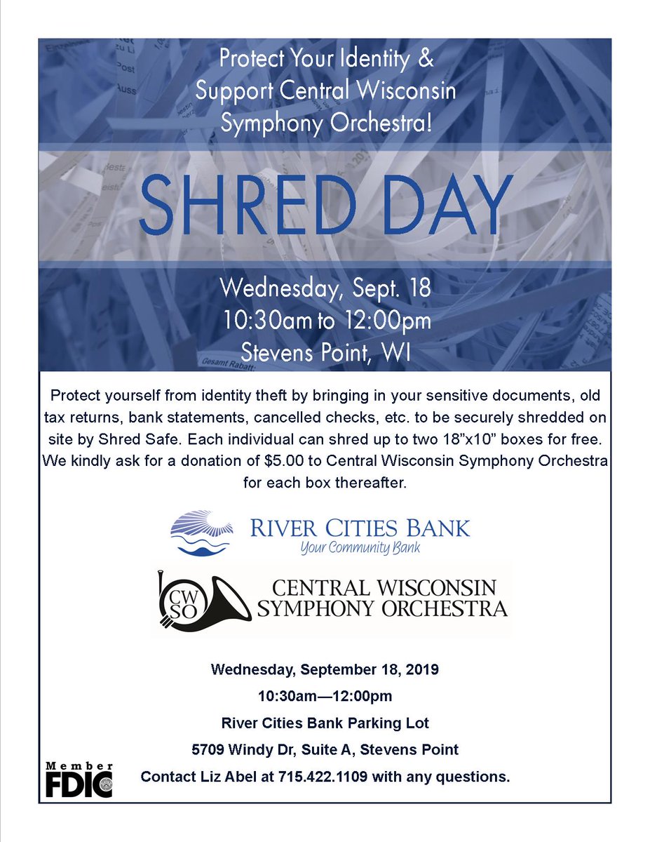 We hope you will support the CWSO while protecting your identity!  This Wednesday!