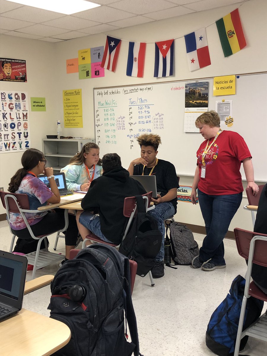 ashraetz's tweet photo. Spanish I Ss doing preliminar partner interviews using @Flipgrid to prepare for their test this week. #TigerTrec #SCTigerPride #Ssd200 https://t.co/cMEc0pDTBw