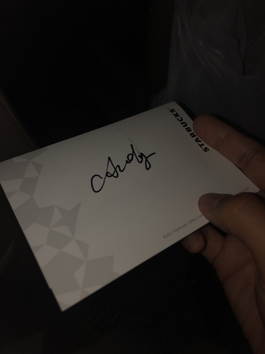 ashleyjordanmx's tweet photo. Shout out to Andrew “Andy” at Starbucks Mores Store. He’s super friendly and so sweet We talked story for like 30 minutes lol. My aunty asked him to sign our gift card too, I really hope this isn’t the first and last time I’ll ever see him again. 🥺 #starbucksjapan #mooresstore https://t.co/o3BTVCeQVK