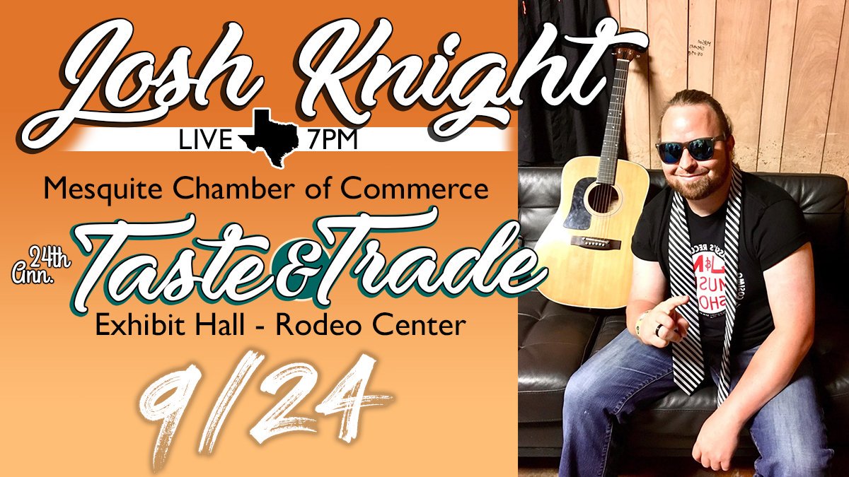 JoshKnightBand's tweet image. Hello everyone... come check me out - acoustic show! JoshKnight.com  

#TasteandTrade #MesquiteRodeo #MesquiteChamberofCommerce #JoshKnightBand