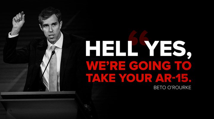 WonderWoman4USA's tweet photo. It's not just Beto who wants to take away our guns.
It's @TheDemocrats. He said, "We're...."
Finally a #Dem tells the truth.
#VoteRed #TurnCongressRed #SecondAmendment #2A #Save2A #KAG #Trump2020 https://t.co/XX1pU1dnwU https://t.co/iksToEBqvX