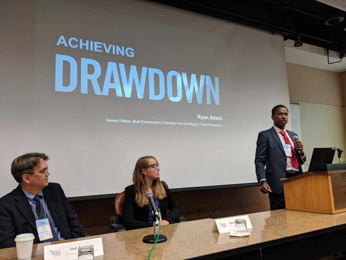 researchtoact19's tweet photo. Second workshops of the day. Great presentation by Senior Fellow Ryan Allard on Transportation solutions. #drawdownpennstate #drawdown https://t.co/bh4rPbg070