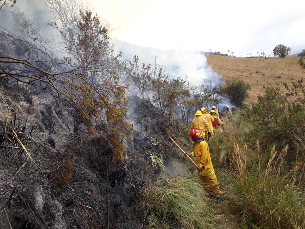 #EmergenciaCBL #BomberosLatacunga, continúan con las labores de combate y extinción de un incendio forestal ocurrido en el sector de Sáquigua, en el límite del cantón Mejía y cantón Latacunga., desde el 14 de septiembre. Mira más de nuestra labor en el lugar, a continuación.