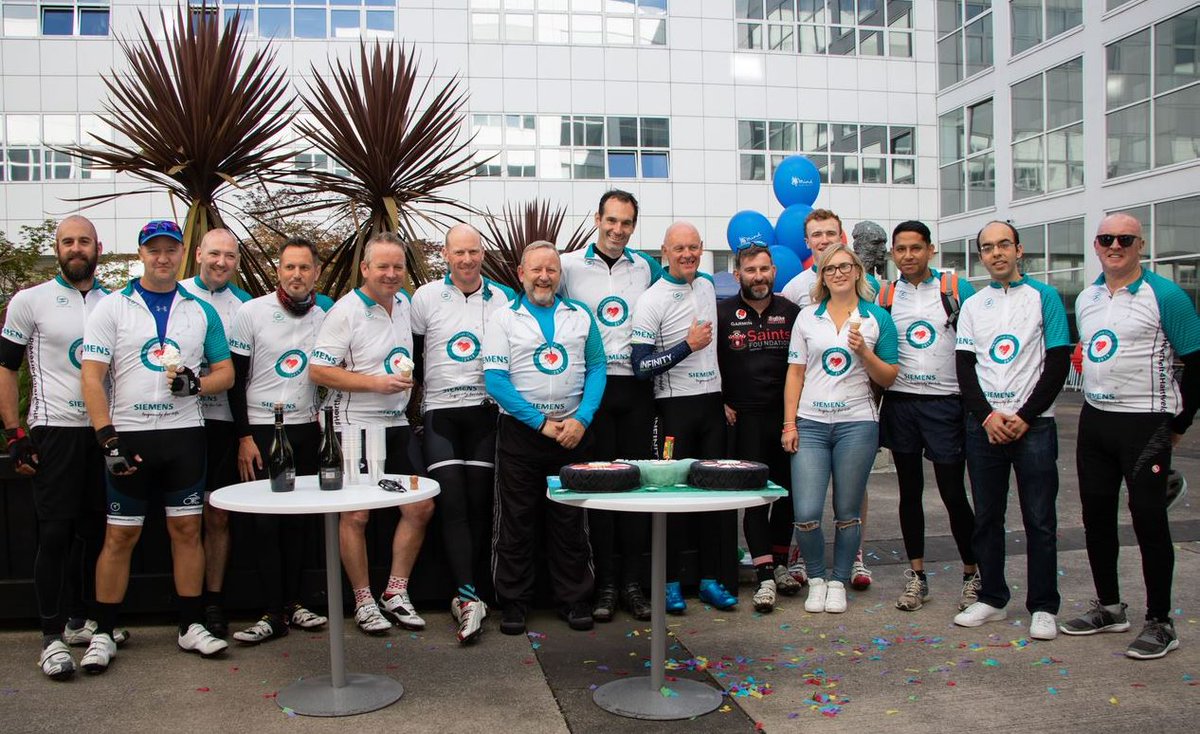 Bigsummercycle's tweet image. What a finish! Riders arrived into Manchester for the final leg of the 800 mile journey over 10 days. The final leg was broadcast live via Siemens myTV Prime from the Siemens office in memory of Toby Harteveld @MindCharity @TheBHF 💙💓
Donations have been incredible! Thank you