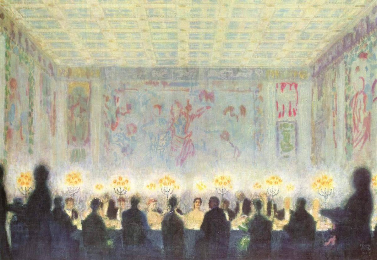 MenschOhneMusil's tweet photo. Franz #vonStuck, The Dinner, 1913. https://t.co/b0k2ks0SIz