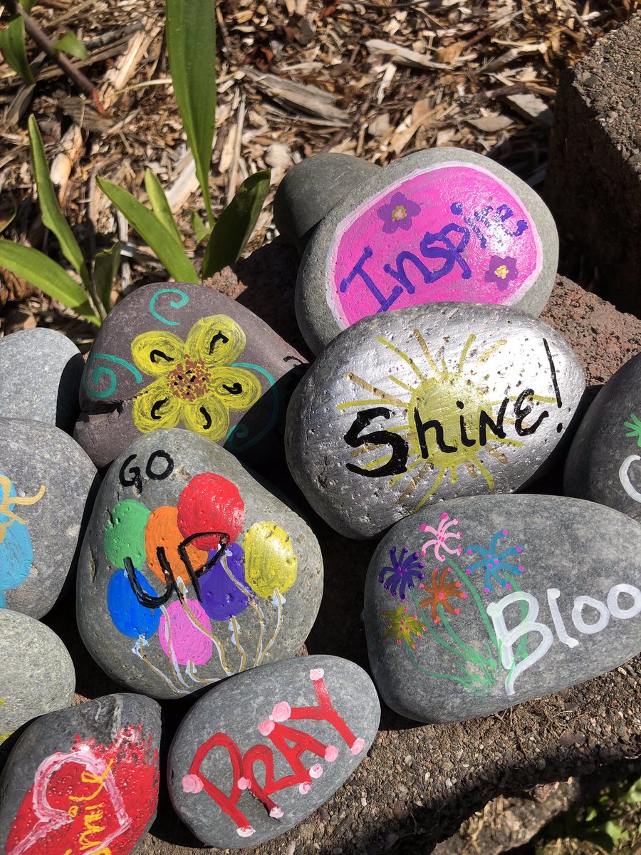PUCNow's tweet photo. Today is #CollectRocks day and while we’d love to feature the big PUC rock, we think it’s a little large for collecting! (Please don’t try to lift it 🤣) But be on the lookout for these cute and inspiring surprises hidden throughout campus this year! #PUCRocks https://t.co/y9dTgNmstt