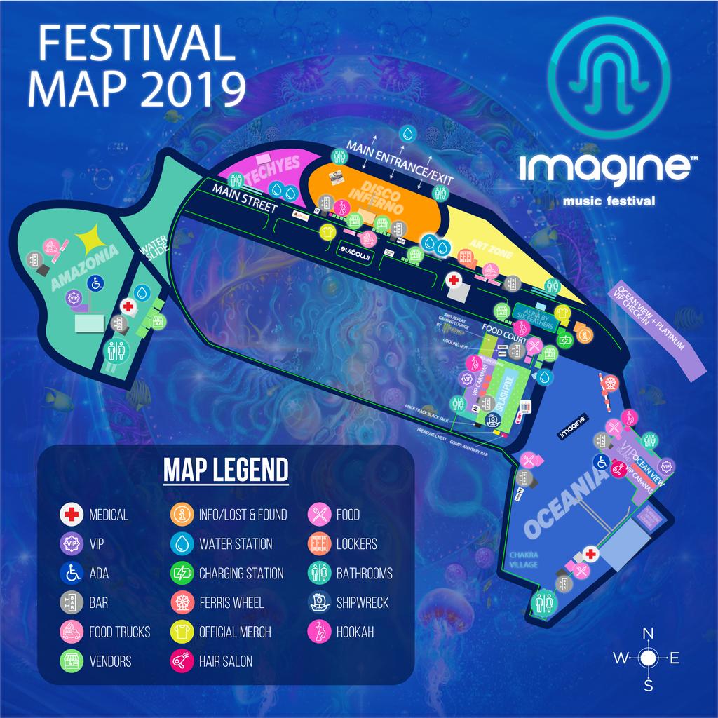 2020 Imagine Music Festival map