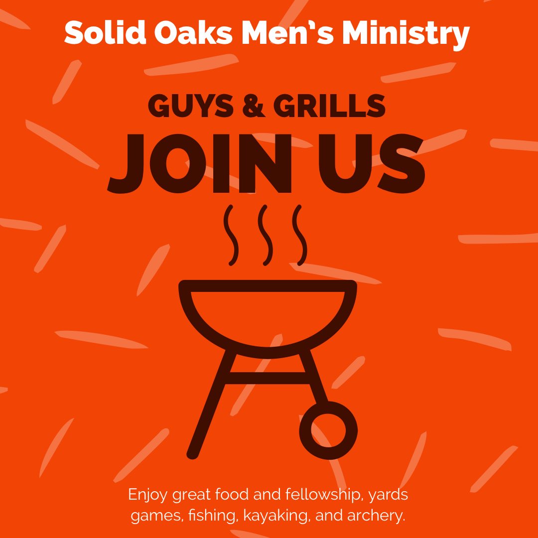 OakCityBC's tweet photo. Join us this Saturday for our Guys &amp; Grills from 11:00-2:00pm. Enjoy free food, great fellowship along with yard games, kayaking, fishing, archery and a timely word of encouragement from hall of fame high school football coach Steve Brewer. 
2036 Tranquility Ln Sevierville, 37876 https://t.co/KAYWXfpqzV