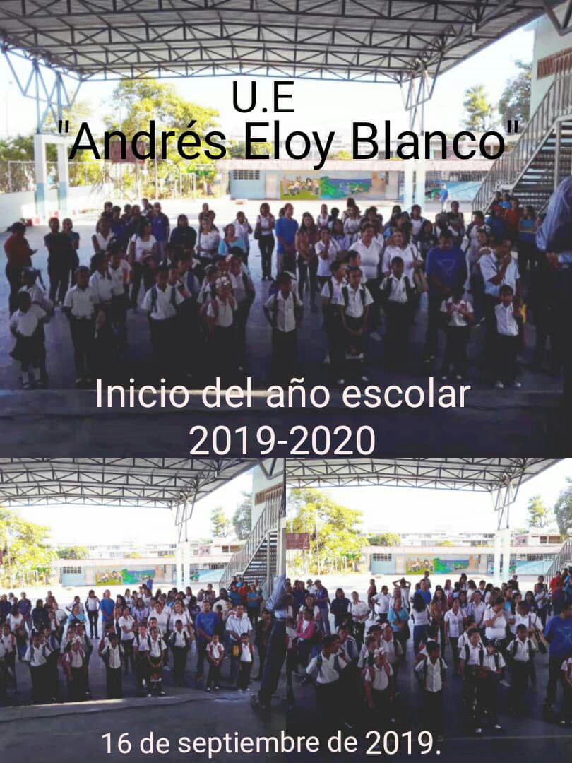 #AClasesConAlegría la U.E. Andrés Eloy Blanco dio la bienvenida a su muchachada... “La educación, corazón palpitante de la libertad del país”. Comandante Eterno Hugo Chávez @psuvaristobulo <a href="/NicolasMaduro/">Nicolás Maduro</a> <a href="/RosangelaOrozco/">Rosangela Orozco</a> <a href="/EdwinRojasM/">Edwin R</a> <a href="/karsanc/">karenly Sanchez N.</a>