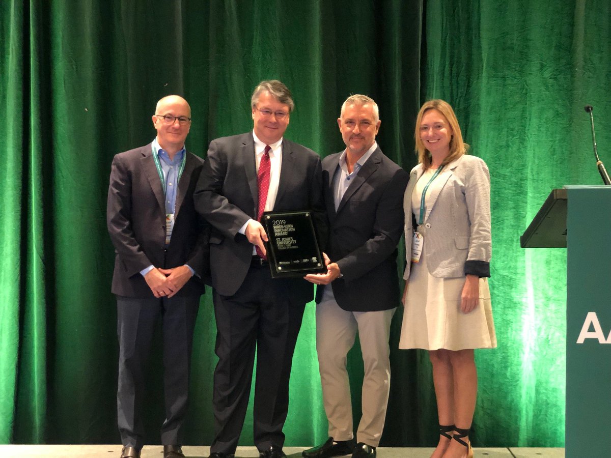 We are delighted to present the Peter J. Tobin College of Business with the WRDS-SSRN award. #Congratulations  #AcademicTwitter #WRDS bit.ly/WRDS-SSRN