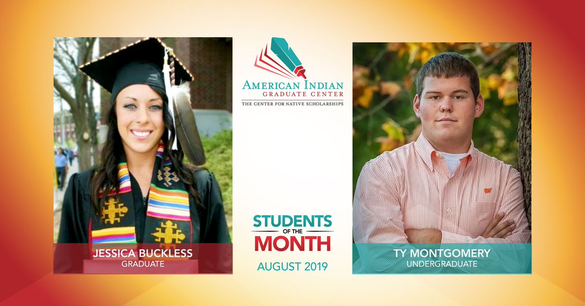 Native_Forward's tweet photo. Congratulations to our August 2019 Students of the month!
🏆 Jessica Buckless - Graduate
🏆 Ty Montgomery - Undergraduate
✅ Read More:
https://t.co/Vl5Ungmj2f
We celebrate your accomplishments and dedication!
Well done!
#AIGCRising
#TeamAIGC
#MakingTheGrad https://t.co/7RTFrt5fo1