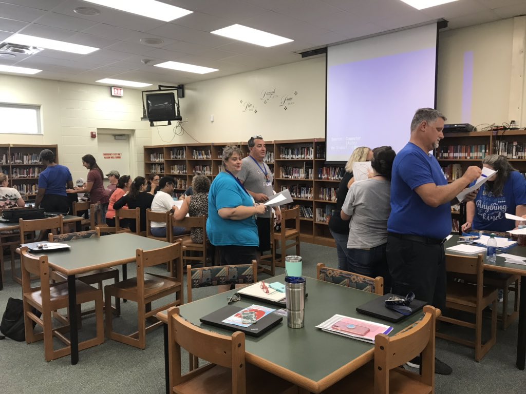 PD at Hinson. Teachers working hard and learning about strategies and compliance for students with disabilities.