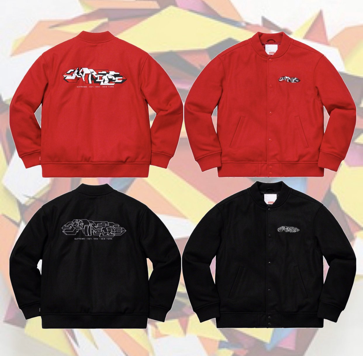 Supreme Delta Logo Varsity Jacket 19AW Supreme Delta Logo Varsity