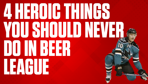 BarDown's tweet photo. 4 heroic things that you should NEVER do in beer league #hockey. MORE: https://t.co/abGhFNquXA https://t.co/I1mNholZmn