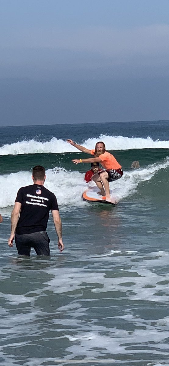 scottforsgren's tweet photo. Halfway thru Day 1 of #NVSSC where 120+ veterans are learning the fundamentals of surf. @DeloitteGov is out here all week sponsoring the event, helping in the water and on the beach wherever needed. A lot of lives will be changed over the next 5 days in beautiful @LaJolla_Shores https://t.co/QbCz4aDGS5