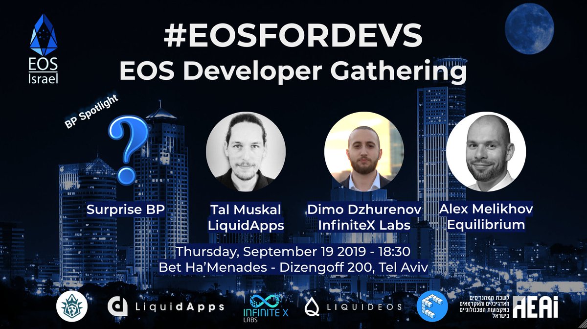 EOS_Israel's tweet photo. Unfortunately, Kevin @ @eosnewyork won't be able to join us on Thursday for the #EOSforDEVS #Meetup.
The good news: The #BPSpotlight is up for grabs! 🤠 
If you are a Value-Adding BP and want to pitch your BP to the #EOS Community: 
Contact us❤️🚀
https://t.co/2pmjs5MpkM https://t.co/nS2vfRgey2