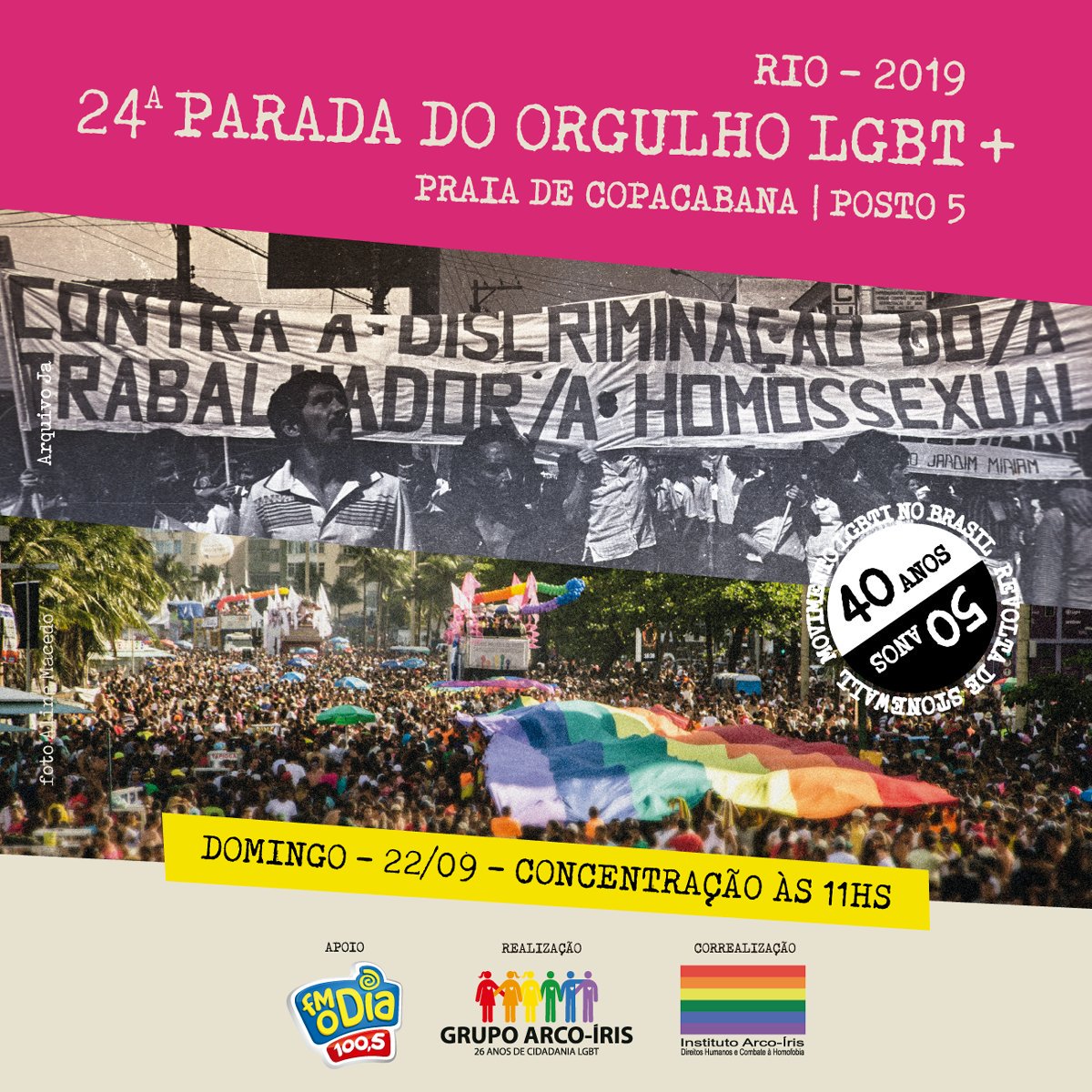 E, mais uma vez, a <a href="/radiofmodia/">FM O Dia</a> é a RÁDIO OFICIAL da Parada do Orgulho LGBTI Rio! No próximo domingo, eles estarão lá na Praia de Copacabana com a gente cheios de orgulho, juntos contra a LGBTIfobia e o preconceito,