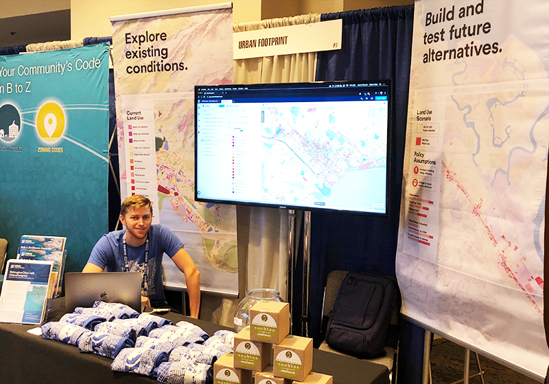 UFPlatform's tweet photo. We're excited to kick off #APACA2019 in beautiful Santa Barbara today! Stop by our booth to say hello 👋, grab a t-shirt 👕,  and learn how UrbanFootprint helps you plan more sustainable, resilient, and equitable communities. https://t.co/XIrsaqxM9a