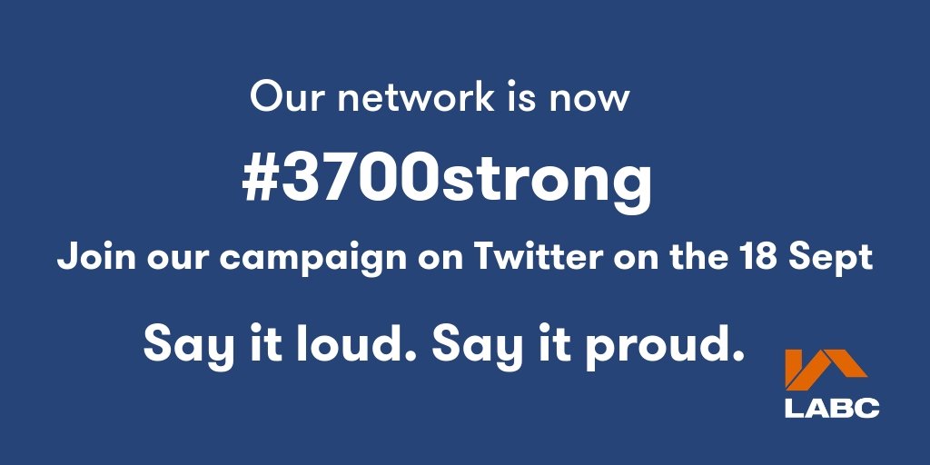 labcuk's tweet image. Our network is now #3700strong! Are you a LABC member? Join us on Wednesday 18th Sept and let&apos;s celebrate - tweet us your pic:) Say it loud and say it proud!  :)